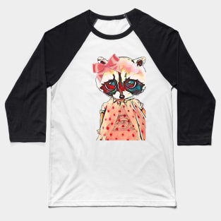 Raccoon Girl With All-Seeing Eye Baseball T-Shirt